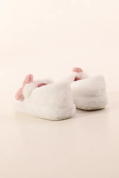 Pudra Ekru ( 30 - 35 ) Peluş Figürlü Kız Çocuk Panduf 391082