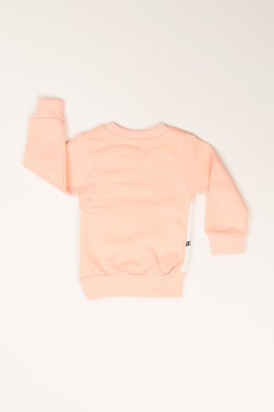 Pudra İçi Şardonlu Baskılı Kız Çocuk Sweat 77495