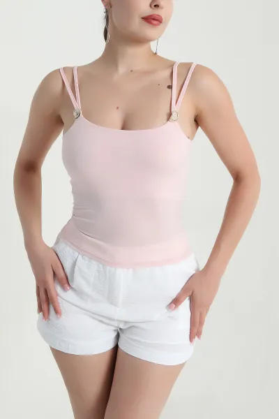 Pudra İp Askılı Sandy Kadın Bluz 476462