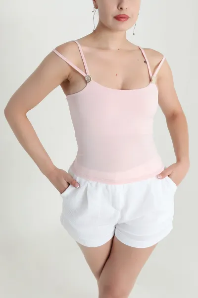 Pudra İp Askılı Sandy Kadın Bluz 476462