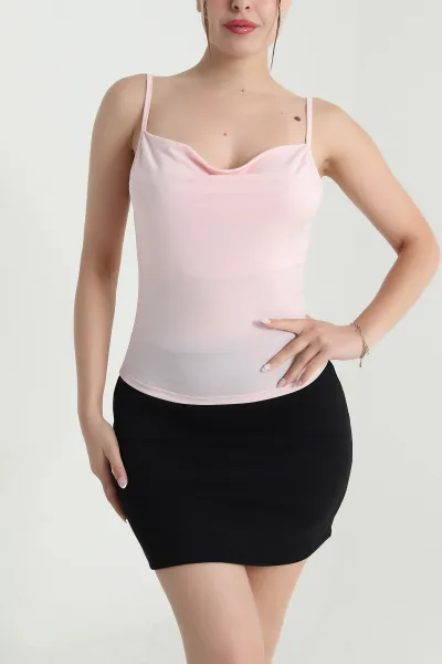 Pudra İp Askılı Sandy Kadın Bluz 476478