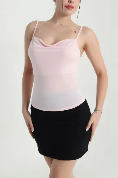 Pudra İp Askılı Sandy Kadın Bluz 476478