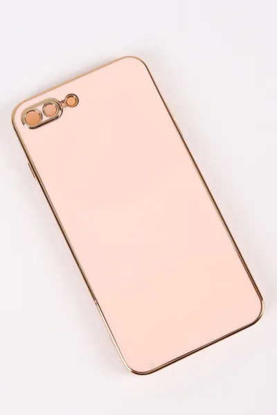 Pudra İphone 8 Plus Uyumlu Kamera Korumalı Tpu Silikon Telefon Kılıfı 467024