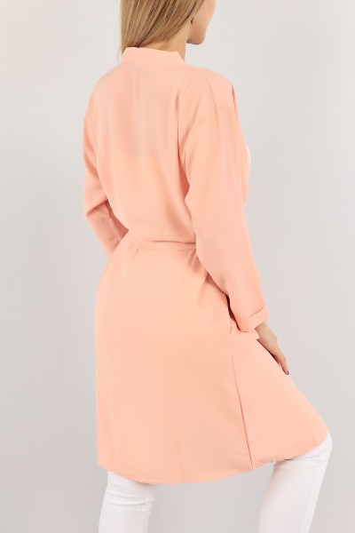 Pudra Kemerli Duble Kol Kimono Hırka 116409