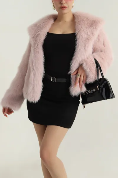 Pudra Lolita Kürk Kadın Mont 406844