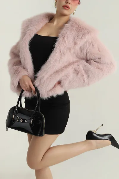 Pudra Lolita Kürk Kadın Mont 406844