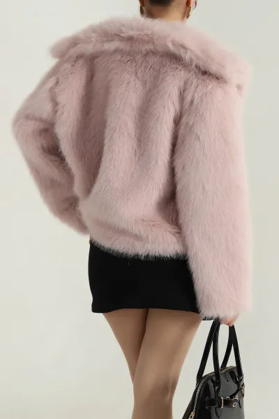 Pudra Lolita Kürk Kadın Mont 406844