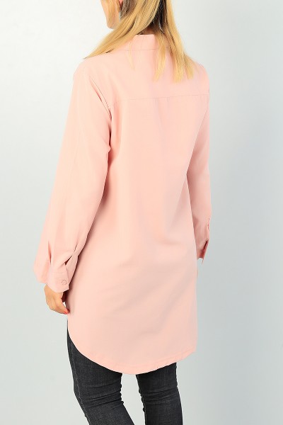 Pudra Sıkmalı Tasarım Poplin Tunik 70942