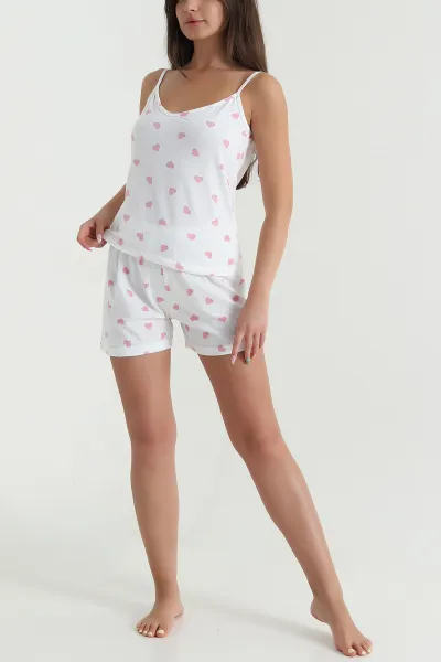 Pudra Şortlu Süprem Kadın Pijama Takımı 466536