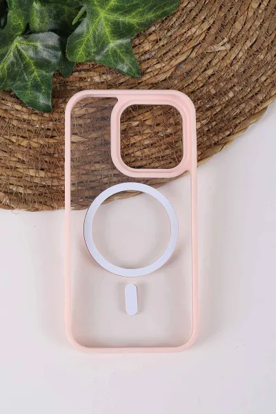 Pudra TeknoCase İPhone 14 Pro Uyumlu Clear Lüx Case Serisi Lens Hediyeli Sert Silikon Telefon Kılıfı 430703