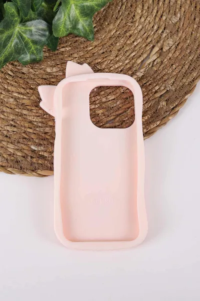 Pudra TeknoCase İPhone 14 Pro Uyumlu Terra Case Serisi Premium Kabartmalı Soft Silikon Telefon Kılıfı 430284