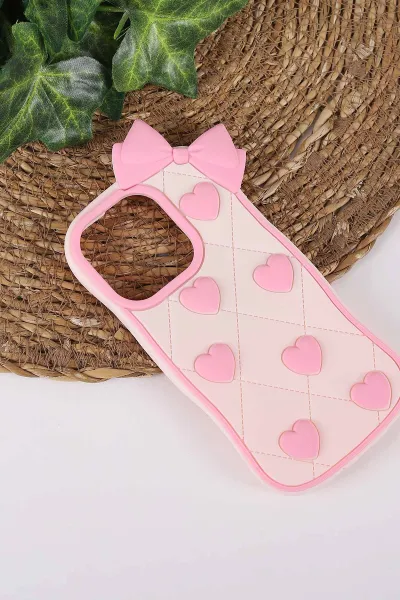 Pudra TeknoCase İPhone 14 Pro Uyumlu Terra Case Serisi Premium Kabartmalı Soft Silikon Telefon Kılıfı 430284