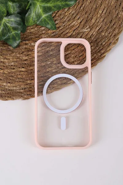 Pudra TeknoCase İPhone 14 Uyumlu Clear Lüx Case Serisi Lens Hediyeli Sert Silikon Telefon Kılıfı 430697