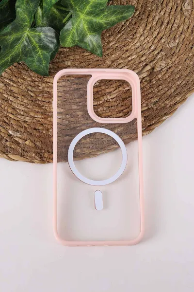 Pudra TeknoCase İPhone 15 Pro Max Uyumlu Clear Lüx Case Serisi Lens Hediyeli Sert Silikon Telefon Kılıfı 430729