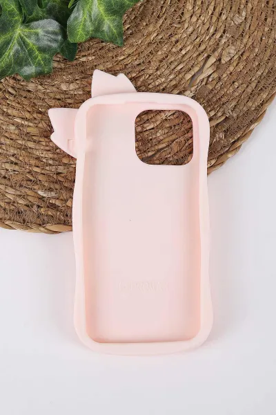 Pudra TeknoCase İPhone 15 Pro Max Uyumlu Terra Case Serisi Premium Kabartmalı Soft Silikon Telefon Kılıfı 430305
