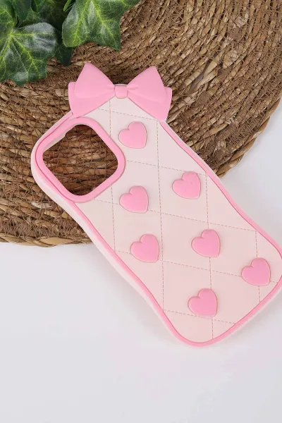 Pudra TeknoCase İPhone 15 Pro Max Uyumlu Terra Case Serisi Premium Kabartmalı Soft Silikon Telefon Kılıfı 430305