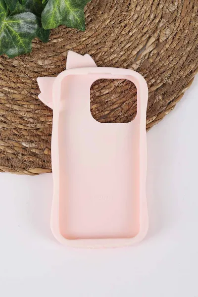 Pudra TeknoCase İPhone 15 Pro Uyumlu Terra Case Serisi Premium Kabartmalı Soft Silikon Telefon Kılıfı 430301