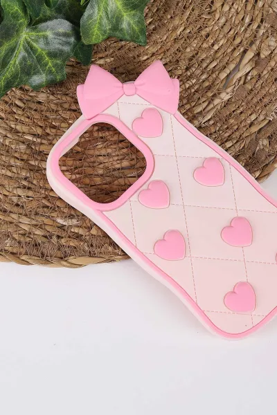 Pudra TeknoCase İPhone 15 Pro Uyumlu Terra Case Serisi Premium Kabartmalı Soft Silikon Telefon Kılıfı 430301