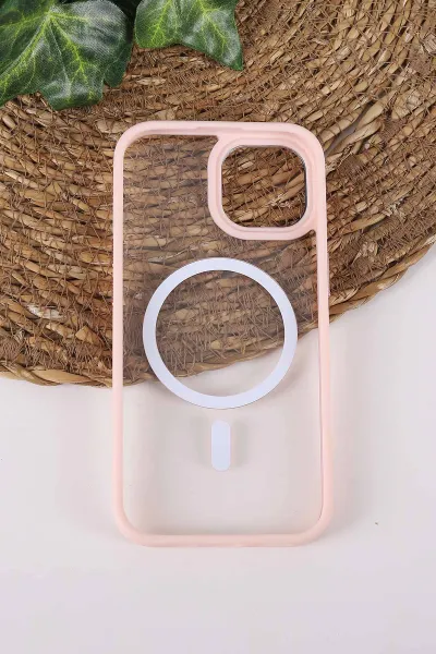 Pudra TeknoCase İPhone 15 Uyumlu Clear Lüx Case Serisi Lens Hediyeli Sert Silikon Telefon Kılıfı 430718