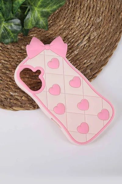 Pudra TeknoCase İPhone 16 Plus Uyumlu Terra Case Serisi Premium Kabartmalı Soft Silikon Telefon Kılıfı 430313