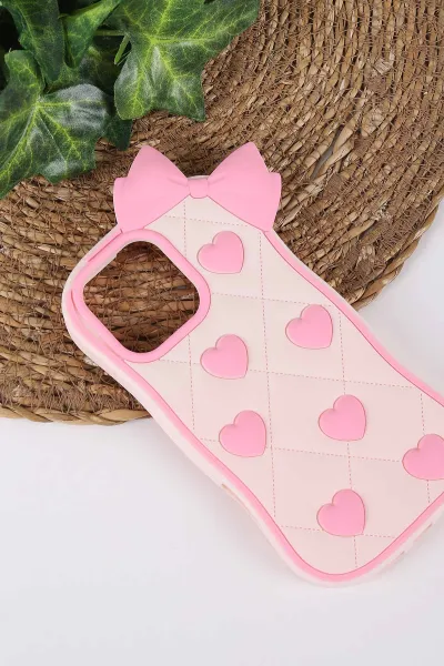 Pudra TeknoCase İPhone 16 Pro Max Uyumlu Terra Case Serisi Premium Kabartmalı Soft Silikon Telefon Kılıfı 430322