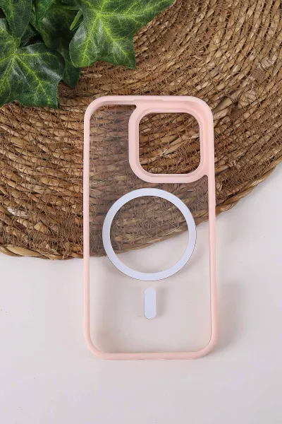 Pudra TeknoCase İPhone 16 Pro Uyumlu Clear Lüx Case Serisi Lens Hediyeli Sert Silikon Telefon Kılıfı 430736