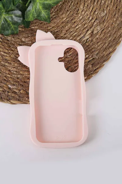 Pudra TeknoCase İPhone 16 Uyumlu Terra Case Serisi Premium Kabartmalı Soft Silikon Telefon Kılıfı 430309