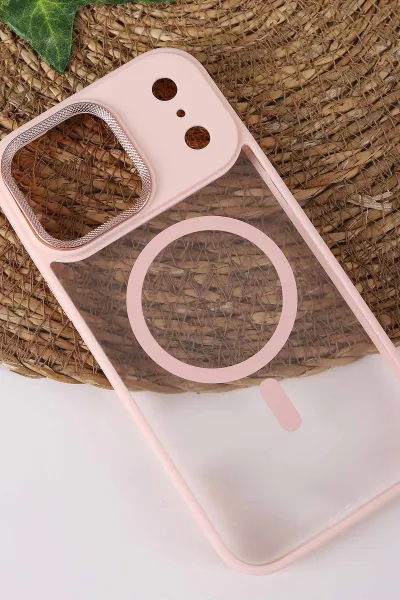 Pudra TeknoCase İPhone 17 Pro Max Uyumlu Clear Lüx Case Serisi Lens Hediyeli Sert Silikon Telefon Kılıfı 430763