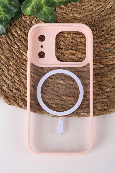 Pudra TeknoCase İPhone 17 Pro Uyumlu Clear Lüx Case Serisi Lens Hediyeli Sert Silikon Telefon Kılıfı 430757