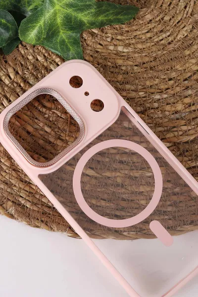 Pudra TeknoCase İPhone 17 Pro Uyumlu Clear Lüx Case Serisi Lens Hediyeli Sert Silikon Telefon Kılıfı 430757