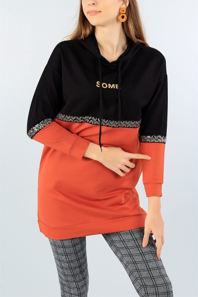 Pul Tasarımlı Likralı Tunik 44684