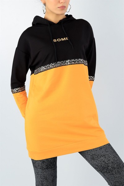 Pul Tasarımlı Likralı Tunik 44685