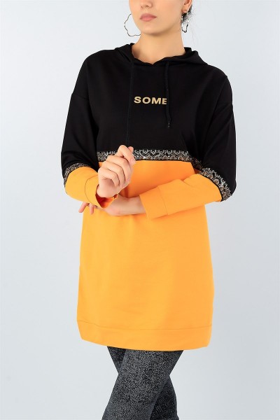 Pul Tasarımlı Likralı Tunik 44685