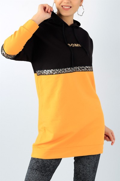 Pul Tasarımlı Likralı Tunik 44685