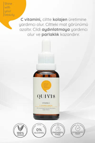 Quivis Cilt Tonu Eşitleyici ve Gözenek Sıkılaştırıcı C Vitamini Serum 30 ML 227110