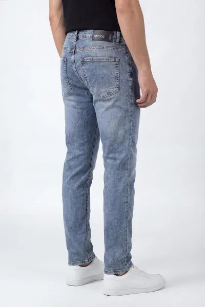 Regular Fit Yıkamalı Likralı Erkek Kot Pantolon 430674
