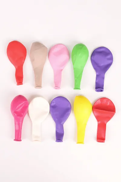 Renkli 12 İnç Pastel Balon 10'lu Paket 468717