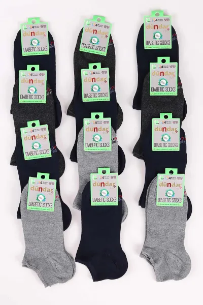 Renkli 12'li Unisex Dört Mevsim Bambu Patik Çorap (36-40) 465603