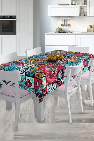 Renkli 140x220 Dijital Baskılı Masa Örtüsü 212034