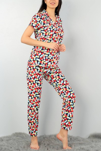 Renkli Baskılı Bayan Pijama Takımı 59769