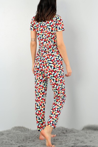 Renkli Baskılı Bayan Pijama Takımı 59769