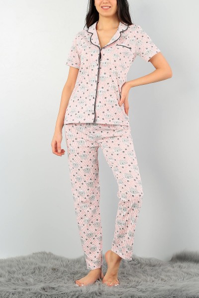 Renkli Baskılı Bayan Pijama Takımı 59779
