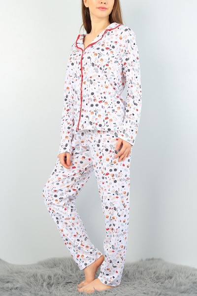 Renkli Baskılı Bayan Pijama Takımı 61626