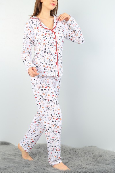 Renkli Baskılı Bayan Pijama Takımı 61626