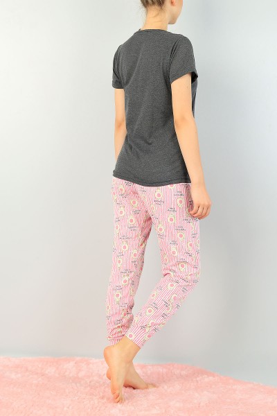 Renkli Baskılı Bayan Pijama Takımı 73630