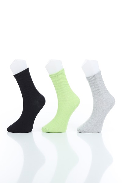 Renkli Bayan Üçlü Soket Çorap 154694