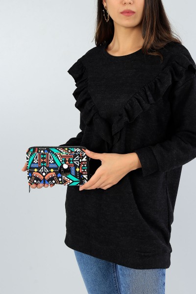 Renkli Desenli Bayan Cüzdan 46315