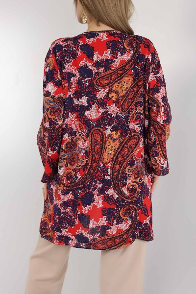 Renkli Desenli Dokuma Viskon Kimono 162931
