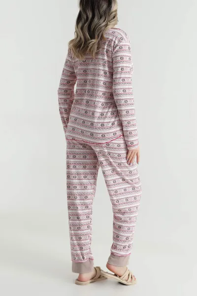 Renkli Düğmeli Berlin Kadın Pijama Takımı 494682