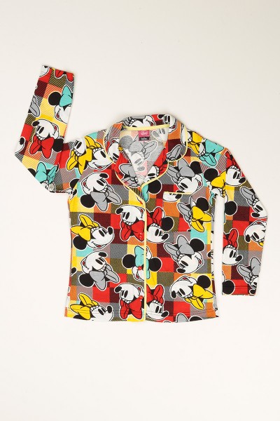 Renkli Düğmeli Kız Çocuk Pijama Takımı 77888